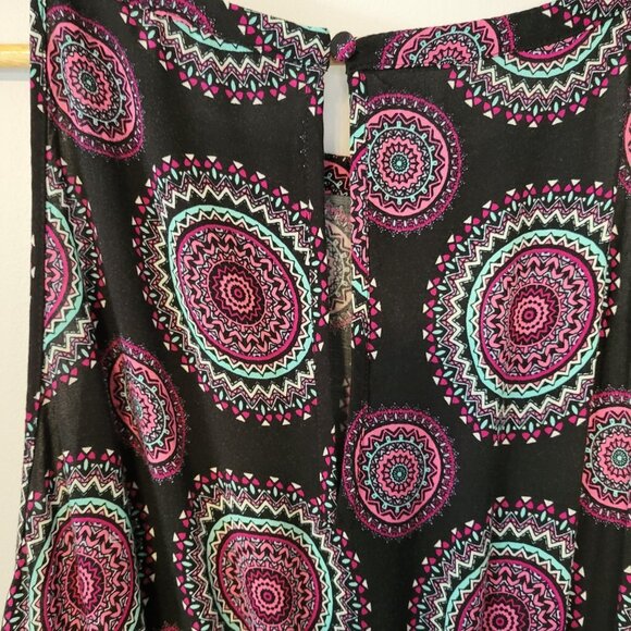 Torrid Black Mandala Medallion Print Hi Lo Dress Size 3X - Picture 7 of 11